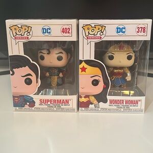 Wonder woman and Superman limited edition Chinese new year Funko pops!